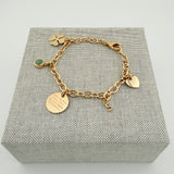 CHARM BRACELET GOOD LUCK w. COIN SMALL