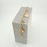 CHARM BRACELET GOOD LUCK w. COIN SMALL