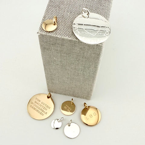 DISC CHARM WITH ENGRAVING