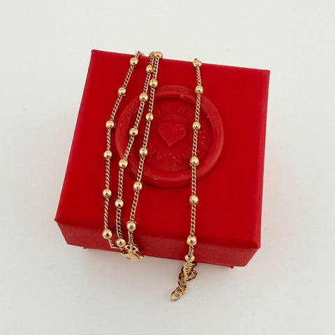 Dot Kette mit kleinen, goldenen Kügelchen