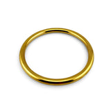 ANNA VON BERGMANN runder, geschlossener Armreif aus 14 kt goldplattiertem Edelstahl mit glänzender Oberfläche
