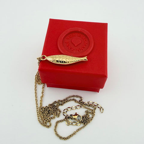 Lucky Fish Kette in gold mit Fisch Anhänger