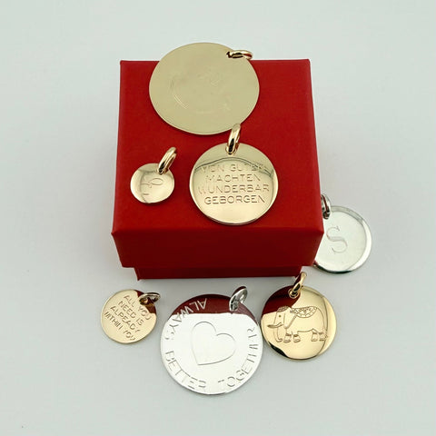 ANHÄNGER mit Gravur COIN MINI | SMALL | MEDIUM | BIG