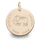 DISC CHARM WITH ENGRAVING