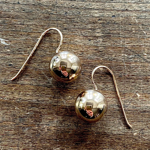 Large gold on sale ball stud earrings