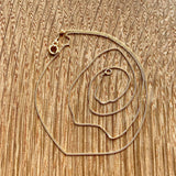 9 ct GOLD NECKLACE FINO