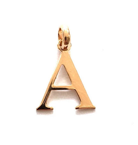 Alphabet a best sale pendant gold